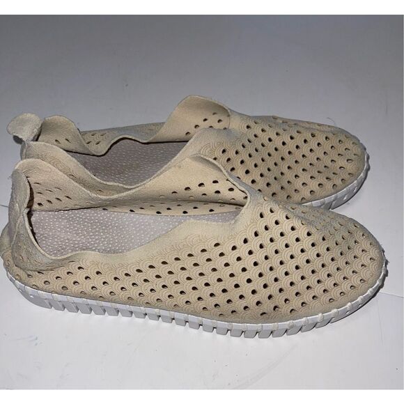 Ilse Jacobson flats Beige Shoe 39 US 8.5 - 9 Perforated Rubber Sole‎ platform - Picture 4 of 9